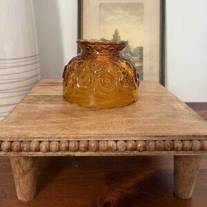 L.E. Smith Moon and Star Fairy Lamp Amber Lamp Shade